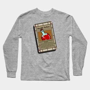 Health Potion Trading Card - Role Playing Game Long Sleeve T-Shirt